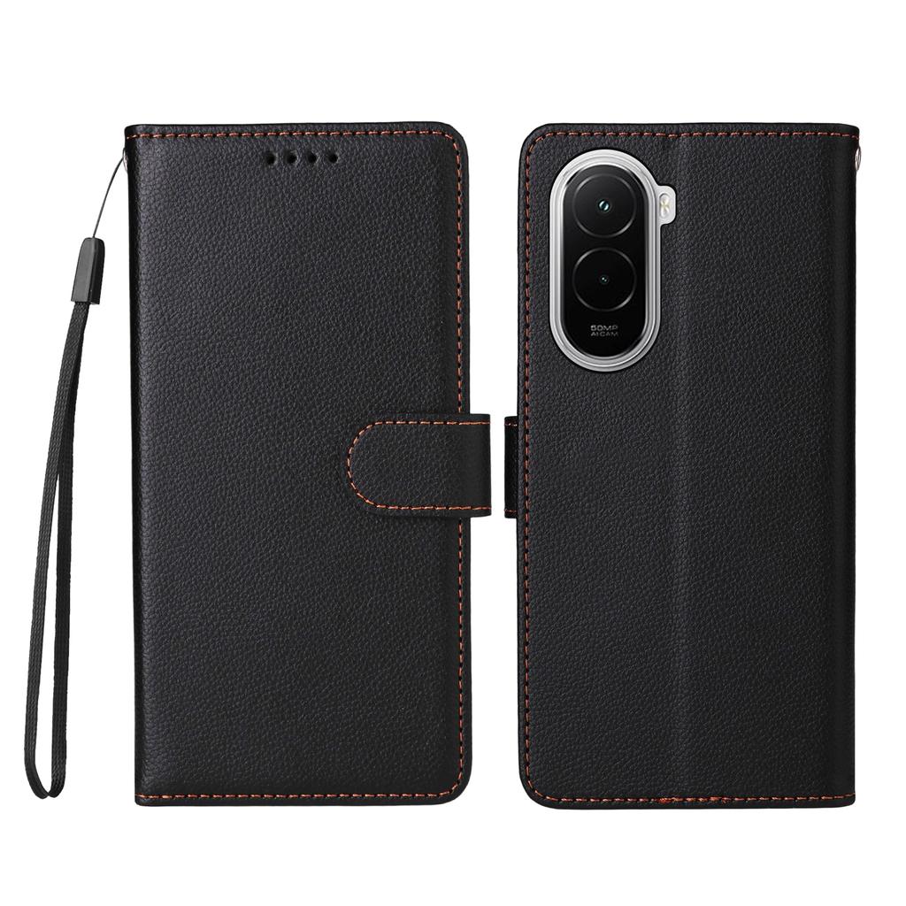 Для Xiaomi Poco M7 4G (169 мм) Чехол с RFID-защитой, 3 слота для карт, чехол для телефона из ПУ кожи с ремешком на запястье