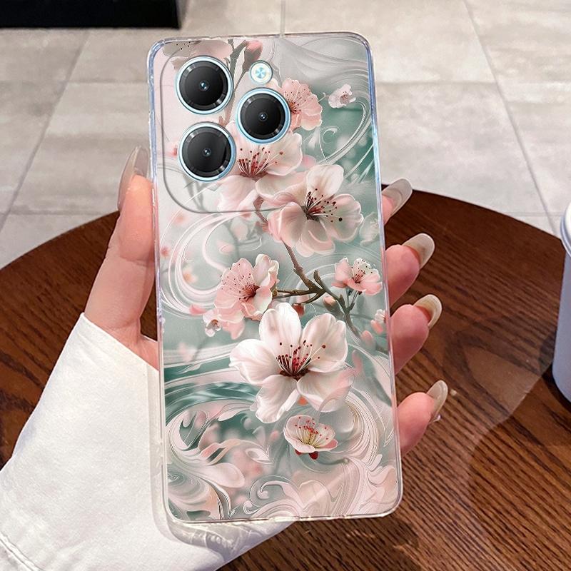 Чехол для Infinix Hot 40 Pro X6837 Эстетичный Милый Кот Чехол Мягкий ТПУ Бампер Infinix Hot40Pro 40i Прозрачная Силиконовая Задняя Крышка