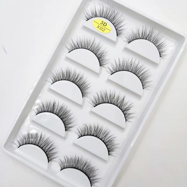 10/50 коробок, 5 пар натуральных 3D норковых накладных ресниц, макияж, накладные ресницы, искусственные ресницы, макияж, красота, оптовая продажа