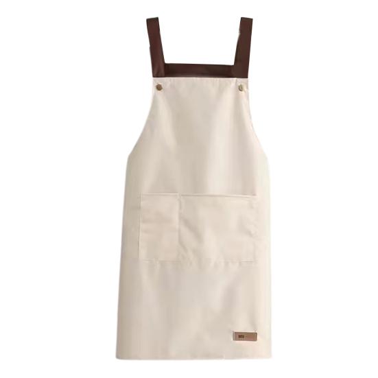 Фартук для протирания рук, водонепроницаемый для ресторана, легкий зеленый кухонный фартук с растительным принтом, модный большой карман, многоразовый