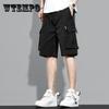 Work Clothes Shorts Men's Tide Brand Wild Quick-drying Loose Sports Ice Silk Hip Hop Multi-pocket Five-point Casual Beach Pants