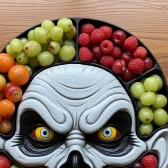 Halloween Charcuterie Board Wooden Serving Tray with Spooky Theme Cheese Appetizer Platter for Parties Unique Gift for Food Lovers