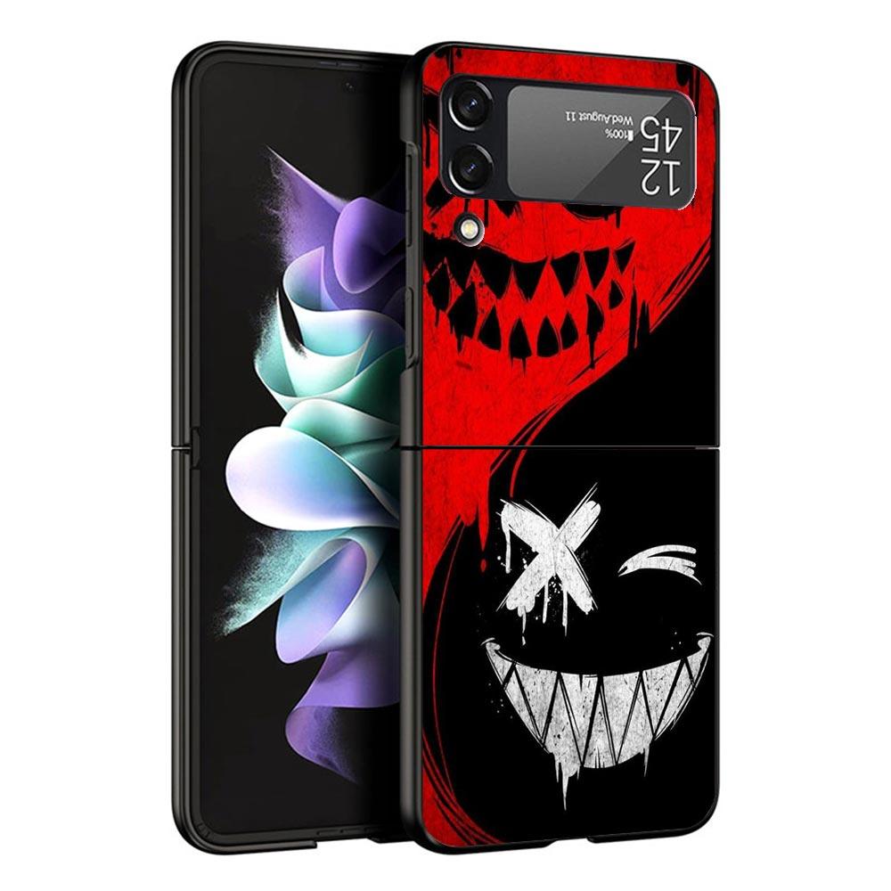 Devil Bad Boy Anime Black Phone Case For Samsung ZFlip7 ZFlip6 ZFlip5 ZFlip4 ZFlip3 5G Hard Protective Galaxy Z Flip 3 4 5 6 7 C