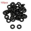 100PCS/Set Worms Wacky Rig Plumbing Fish Bite Black Rubber Seal Gasket O-Rings Assortment Set