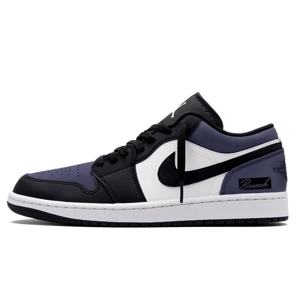 Jordan Air Jordan 1 Low top Vintage Basketball Shoes Men's Purple Black 553558-040(Team1919--)