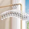 10 Clips Stainless Steel Sock Clip Pace-Saving Arc Sock Drying Rack Windproof Non-slip Clothes Rack Underwear Clip Towel Hanger