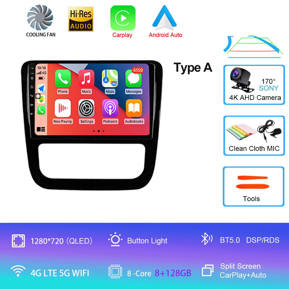 Android 14 Car Radio For Volkswagen EOS Scirocco 3 III Mk3 2008 2009 2010 2011 2012-2014 Multimedia Player WIFI+4G Carplay Auto