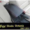 Чехол из микрофибры и кожи на центральный подлокотник I Для Skoda Octavia A5 2007 2008 2009 2010 2011 2012 2013 2014 Салон автомобиля