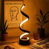 Dimmable LED Spiral Table Lamp Finesse Decor Night Light USB Plug In 3 Color Bedside Lamps Desk Light Efficient Lighting Cute Light Lamp