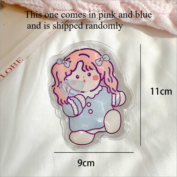 Грелка для рук Многоразовая самонагревающаяся Прозрачная с рисунком из мультфильма Сохраняет тепло Безопасная Быстро нагревающаяся грелка в виде кролика Грелки для рук