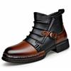 Fashion Autumn Winter Retro Ankle Boots for Men Fashion Casual Size Zipper Motorcycle Boots Man New Designer Warm Platform Shoes Male
