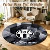Round Rug Custom NameFC Zürich Pattern Non Slip Carpet Home Floor Decor