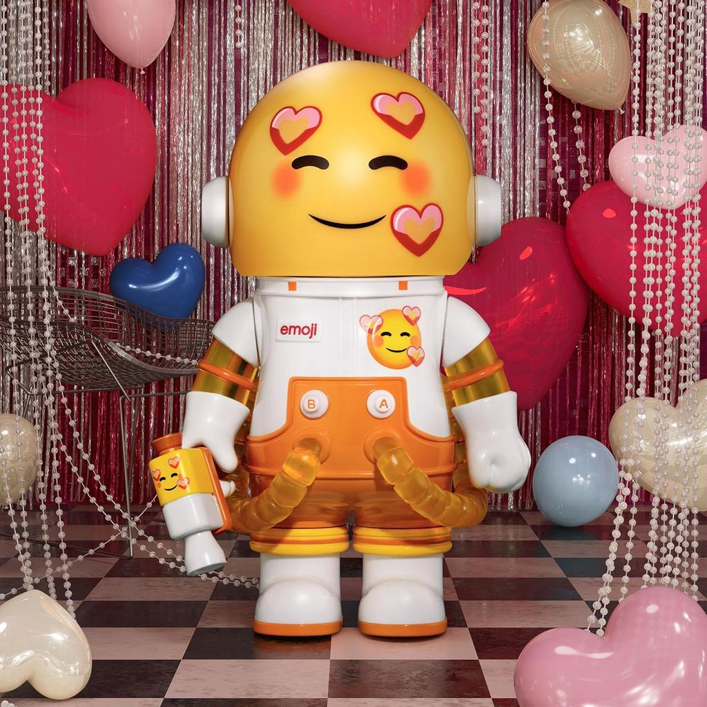 POP MART MEGA Space Molly 100% × Серия Emoji, Фигурки-сюрпризы Molly, Праздничные подарки на день рождения для девочек и мальчиков, Одиночная коробка