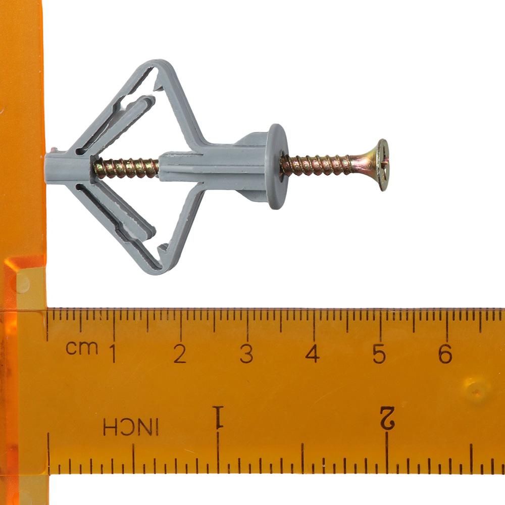 Набор пластиковых дюбелей для гипсокартона 100 шт. Серые дюбели-бабочки Дюбели для полых стен Настенный крепеж для подвешивания