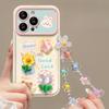 Applicable To Apple 15 Mobile Phone Case IPhone 14 Frog Flower Doll Chain 13 Window Flip 12 Cute Silicone