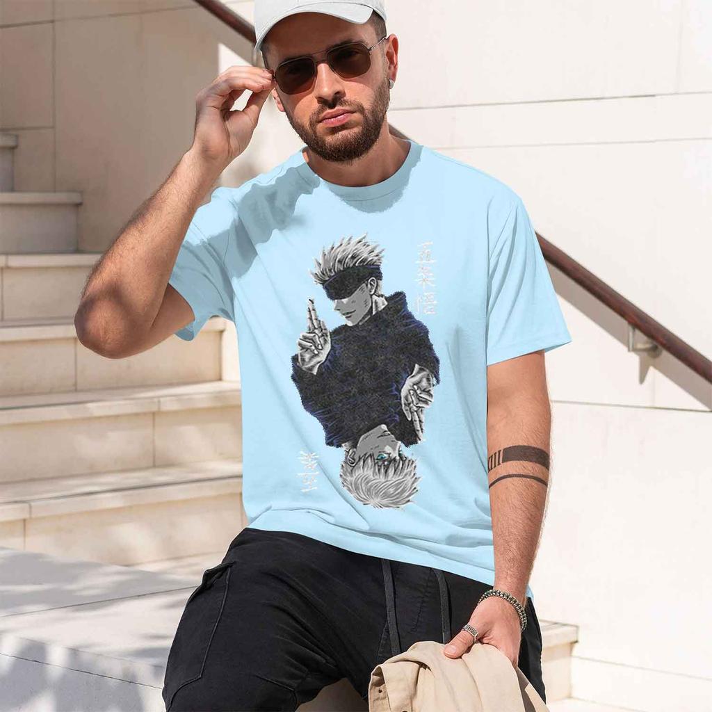 Japanese Anime Print Vintage Tshirt Unisex D Washed Anime Graphic T Shirts Streetwear Summer Tops Tees 2026 New Model