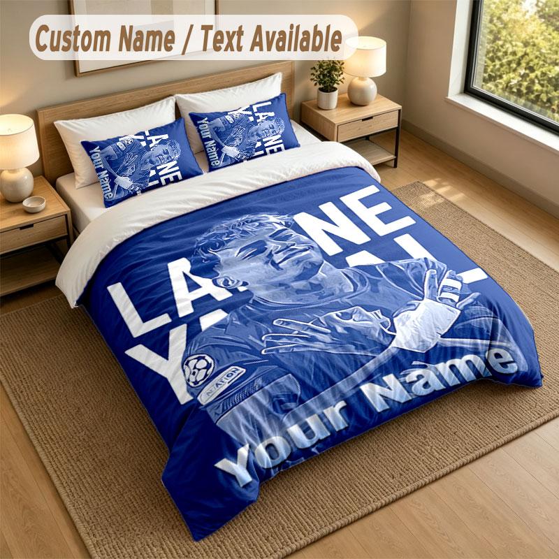 Bedding Set 1 Duvet Cover 2 Pillowcases Lamine Yamal Print Soft Bed Linen Bedroom Decor