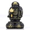 Hanro Art Carving Buddha Statue Daikokuten Seven Lucky Gods Wood Carving Boxwood Good Luck and Fortune Business Prosperity Health and Prosperity Good
