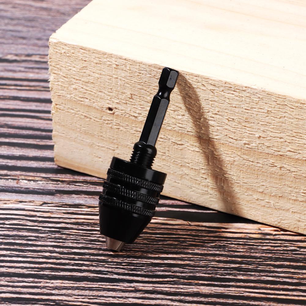 Shaft Quick Change Impact Drills Bits 1/4" Hex Shank Keyless Drill Chuck 0.3mm-8mm Round Shank
