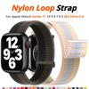 Нейлоновый ремешок-петля для Apple Watch Serise 11, ремешок 46 мм 40 мм 44 мм 45 мм 42 мм 41 мм 38 мм, умный ремень-браслет для IWatch Ultra3 49 мм Serise10/9/8/7/6/SE3/5/4