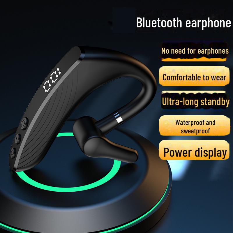 Интеллектуальная Bluetooth-гарнитура с заушным креплением и цифровым дисплеем для OPPO, Huawei, Vivo, Apple, Xiaomi