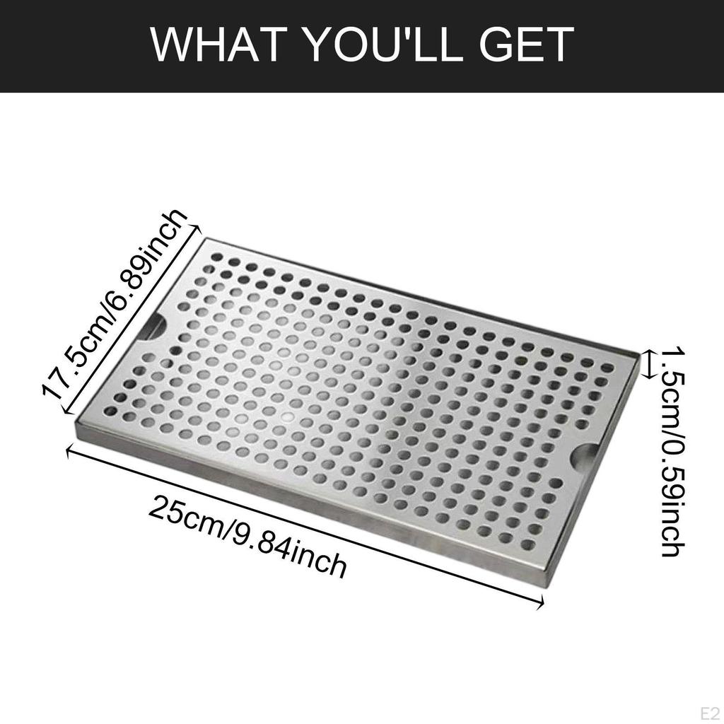 Поддон для пива Дренажный тип Тарелка Съемный для диспенсера для напитков Кегератор Нержавеющая сталь