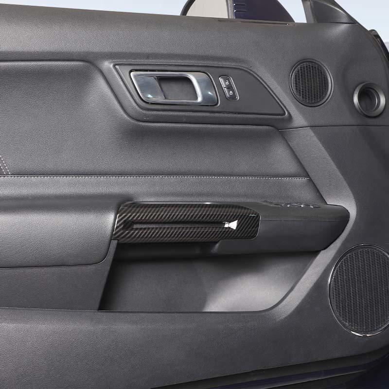 ABS Interior Door Handle Decoration Cover Sticker Fit Ford Mustang 2015 Up Interior Accessories