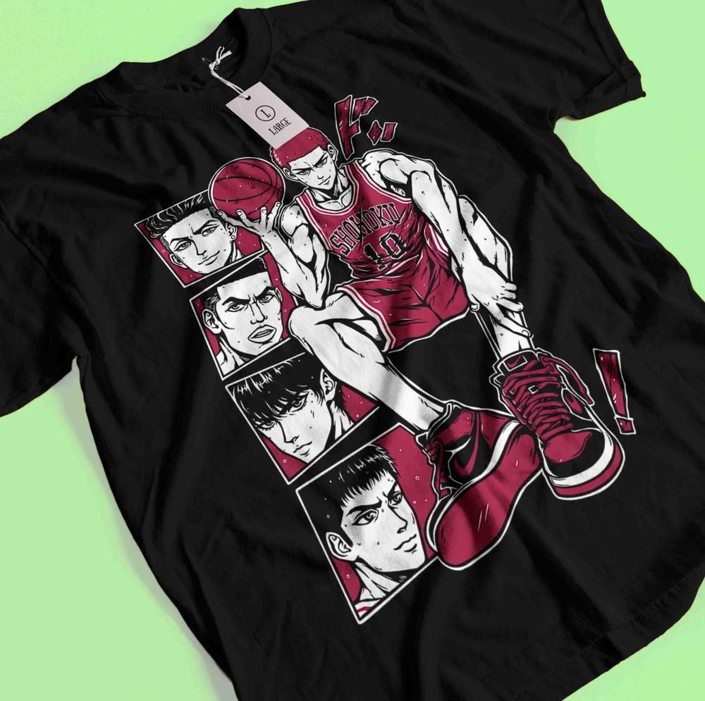 Футболка Slam Dunk Команда Slam Dunk Баскетбольная Аниме Ханамичи Рубашка Рёта Акира Унисекс Футболка