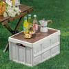 GIANXI Wooden Lid Camping Table Household Portable Folding Table Storage Outdoor Table Pliante Outdoors Furniture Storage Box