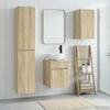 Bathroom Furniture Set 3 pcs Sonoma Oak 33 x 34.5 x 160 cm