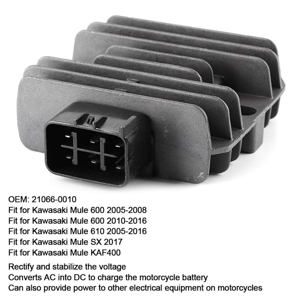 21066-0010 Аксессуары для мотоциклов Выпрямитель для Mule 600 Регулятор напряжения Выпрямитель 21066‑0010 Подходит для Mule 600/610/SX/KAF400