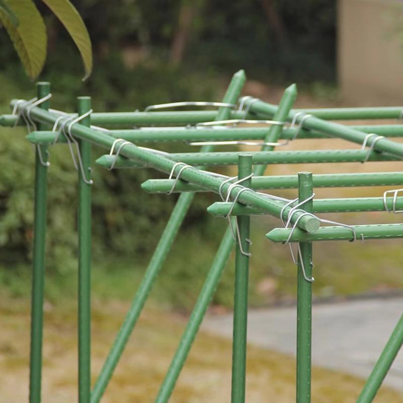 10Pcs Plant Trellis Connecting Buckles Climbing Pipe Support Fixing Tool Garden Stake Connectors For Vegetable Garden Roof