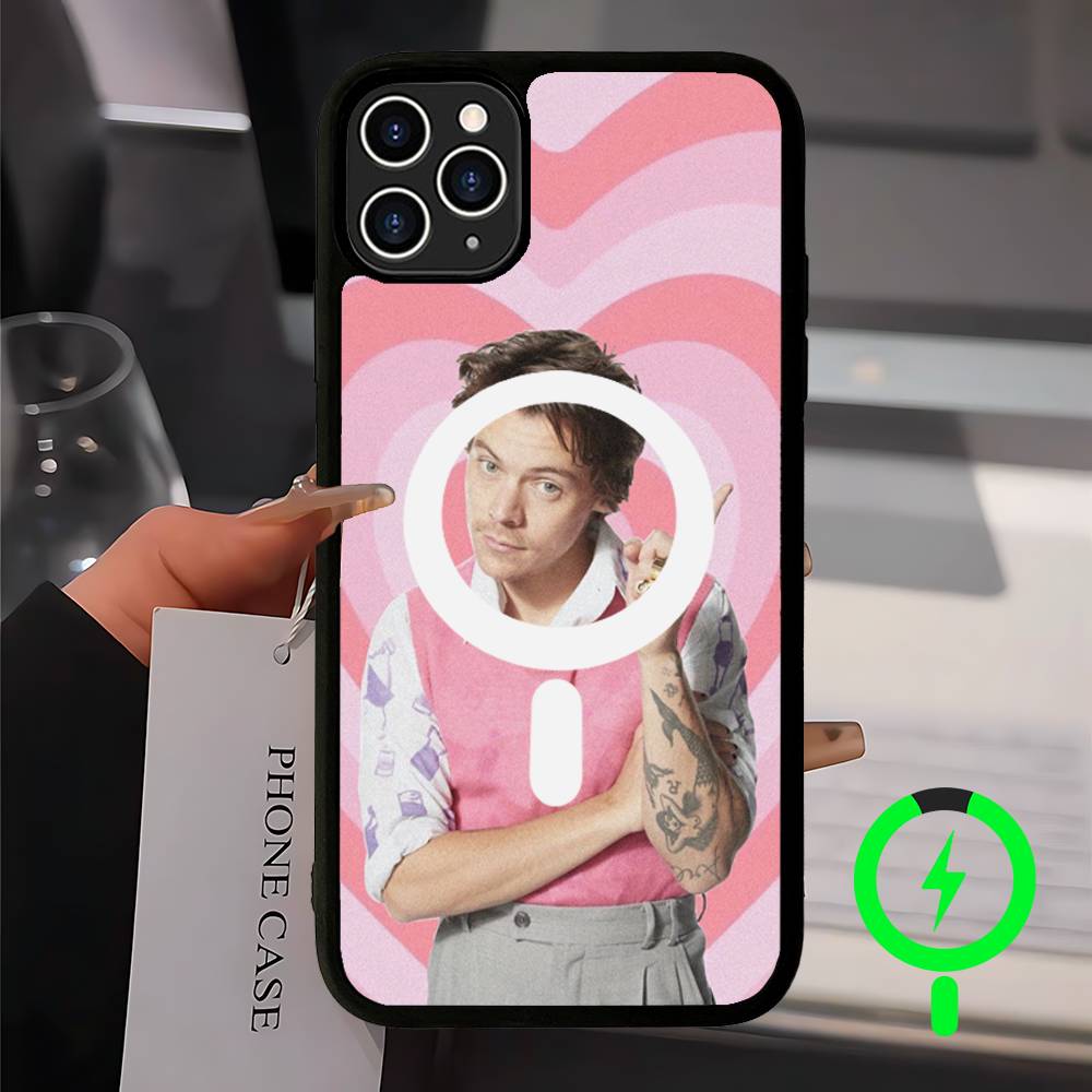Чехол с магнитом для iPhone 17 16 14 13 12 11 15 Pro Max Plus, чехол для телефона с поддержкой беспроводной зарядки, с изображением поп-певца Гарри Стайлса
