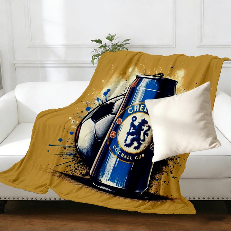 Плед Chelsea F.C. - Мягкий и Удобный, для Спальни, Путешествий, Дивана, Домашнего Декора - Подарок на День Рождения, Рождество для Друга
