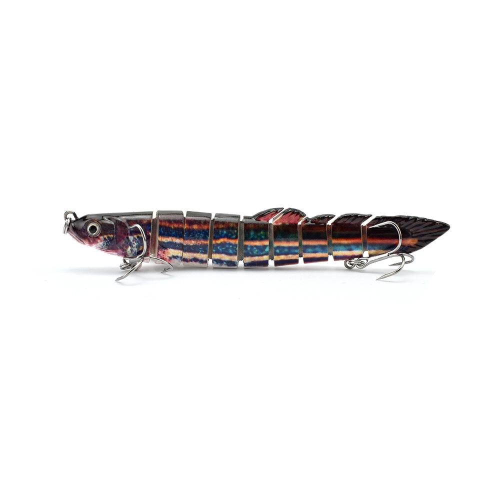 Cloth Strip Link, Flexible Swimming Posture, Multi-Section Fish 9 Sections, Loach Freshwater Simulation Bait Abs Plastic Simulation Luya Fish