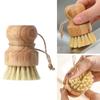 Pan Scrubber Cleaner Rust Palm Pot Brush Dish Washing Brush Pot Net Brus Bamboo Dish Scrub Brushes