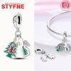 New Silver 925 Angel Sculpture Charms Heart Beads Fit Bracelet for Women Jewelry Party Beads DIY Fine Jewelry Gifts