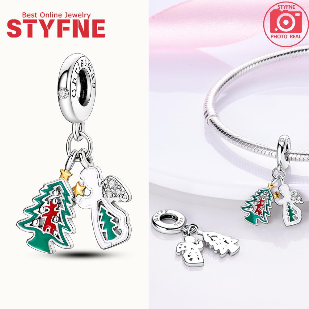 New Silver 925 Angel Sculpture Charms Heart Beads Fit Bracelet for Women Jewelry Party Beads DIY Fine Jewelry Gifts