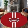 1pc A-Arsenal Carpet, Round Rug, Comfortable, Suitable for Entryways, Living Rooms, Office, And Bedrooms, Christmas Decoration