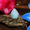 Natural Larimar Ring 925 Silver Ring, Gemstone Jewelry Women Birthstone Jewelry Gift For Her Christmas Gift