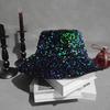 Shiny Sequin Bucket Hat for Women Glitter Bling Disco Hat Sparkly Party Rave Fisherman Cap Outdoor Sun Hat for Beach Travel