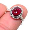 Натуральный гранат драгоценный камень ручной работы 925 пробы серебро кольцо S.7 w0l27