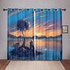 Nature Landscape Sunset Sea Blackout Window Curtains For Bedroom Living Room Bathroom Kicthen Door Hall High Shading New Pattern