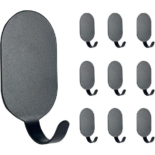 Sticky Adhesive Hooks for Hanging, Stainless Steel Hooks, Key Hooks, Towel Hooks, Coat Hooks, Command Hooks Wall Mount Hanger Door Hook Kitchen