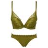 Style by Triumph Daisy Lace Dream Bra Deep V Bra Panty Set AMST1150 WHU2 Hikini JX 00CE Size Amo's & + Women's (Green) 65/M