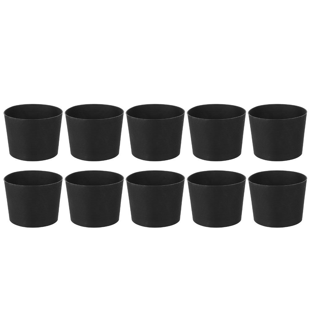 10pcs Silicone Material Bottle Mug Protector Heat Resistant Sleeve Coffee Glass Cups