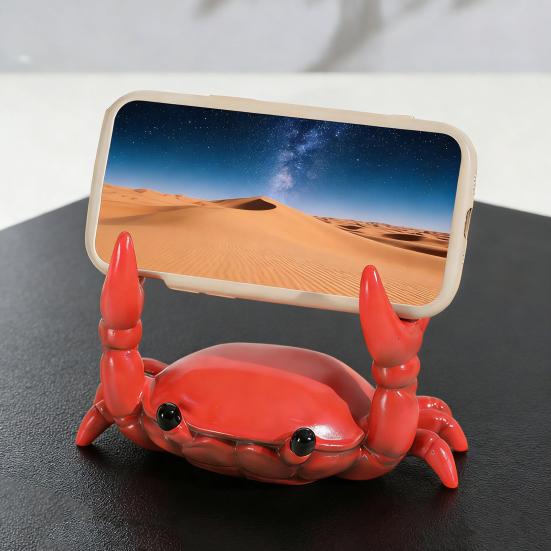 Держатель для мобильного телефона 3D Дизайн крабовой клешни Подставка для телефона Декоративная настольная подставка Стабильная поддержка для горизонтального и вертикального просмотра