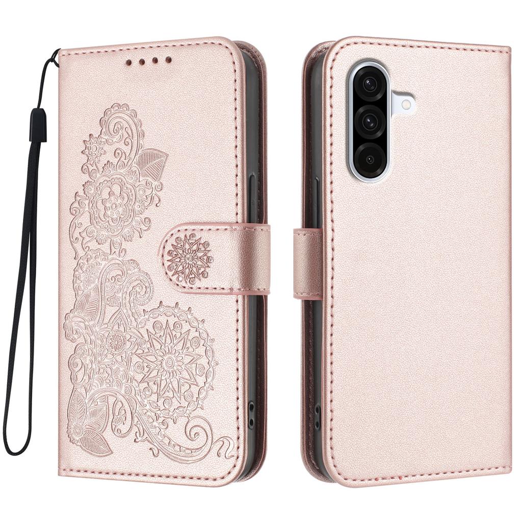 For Samsung Galaxy A36 5G Phone Cases Mandala Flower Leather Wallet Mobile Cover with Strap