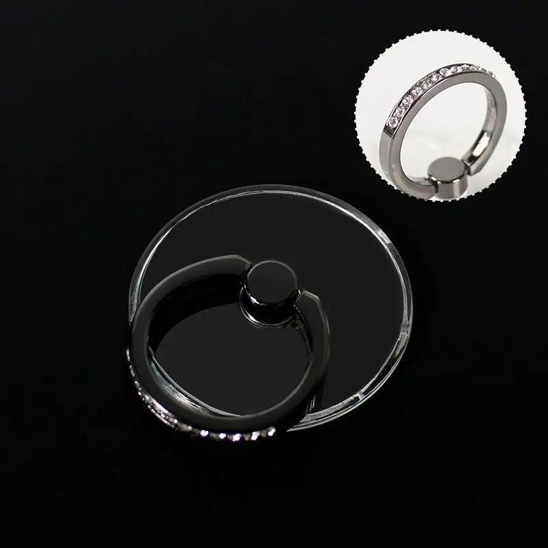 Transparent Butterfly Finger Ring Mobile Phone Holder for iPhone 15 Smartphone Sticker Stand Accessories Foldable Support