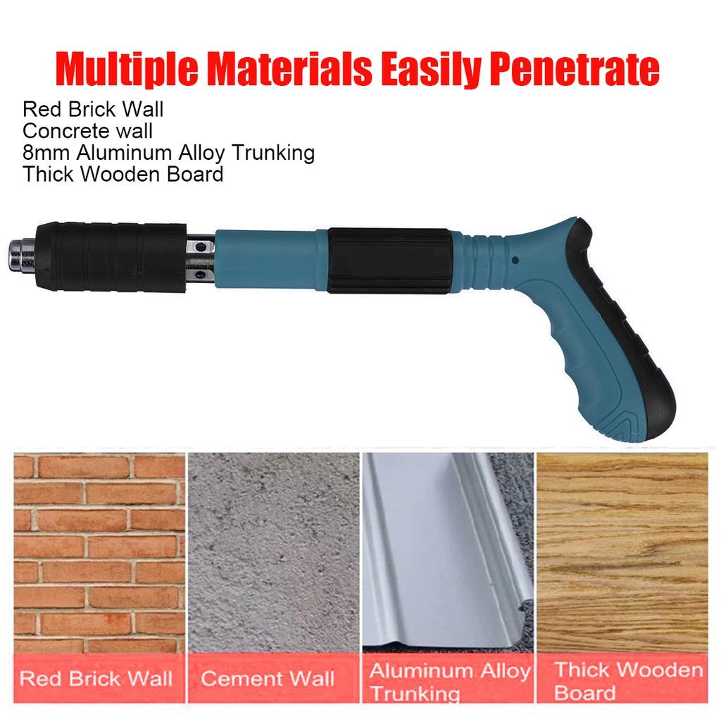4 передачи Модернизированные стальные гвоздезабивные пистолеты Инструмент для заклепок Низкий уровень шума Домашний Бетонная стена Анкер Устройство для прокладки пазов для проводов Металлообрабатывающий электроинструмент